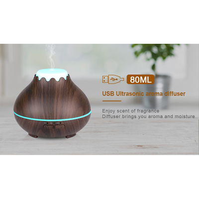 Portable Ultrasonic Wood Grain Scented Humidifier 24V 0.5A